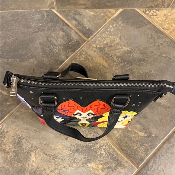 Loungefly Black Bag with Colorful Character Trio - Picture 7 of 7